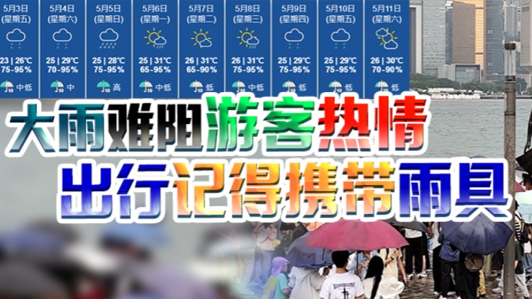 煙花沒鴿，演唱會還在......大雨也澆不滅訪港遊客的熱情