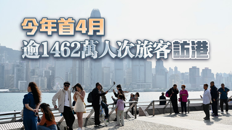 4月訪港旅客約340萬人次 內(nèi)地客逾248萬 按年升7.8%